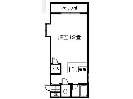 ユウセイマンション小松原(ワンルーム/5階)の間取り写真