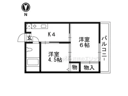 小野寺ビル(1K/6階)の間取り写真