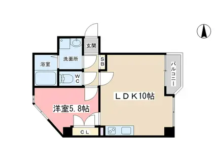 グランコート東野(1LDK/3階)の間取り写真