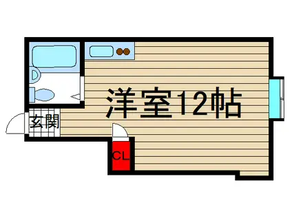 メゾンナカニシパートI(ワンルーム/2階)の間取り写真