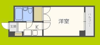 T・Hビル(1K/4階)の間取り写真