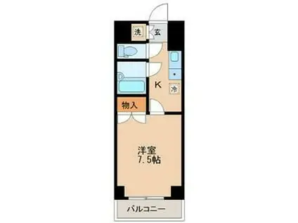 シャングリラ八幡(1K/3階)の間取り写真