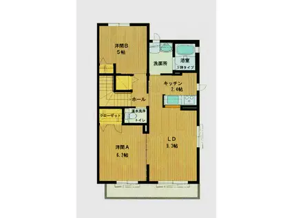 カーサ フォリオ I(2LDK/2階)の間取り写真