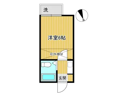 ピアハイツ渡田(1K/2階)の間取り写真