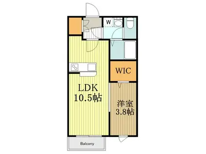 フェリーチェ(1SLDK/2階)の間取り写真