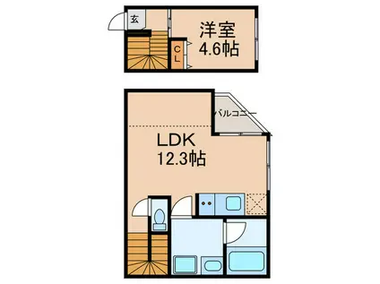 HJ PLACE OTSUKA(1LDK/4階)の間取り写真