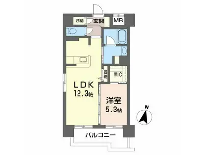 シャーメゾンステージ 広瀬通(1LDK/4階)の間取り写真