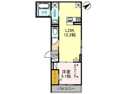 インペリアル東柳田(1LDK/3階)の間取り写真
