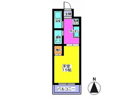 エクセレント櫛原(1K/3階)の間取り写真