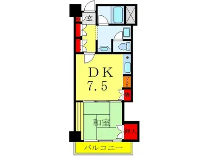 コンフォート文京小石川(1DK/2階)の間取り写真