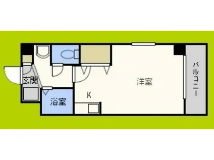 Mプラザ長堀(1K/7階)の間取り写真