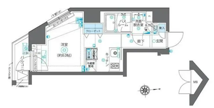 ZOOM新宿下落合 2階階 間取り