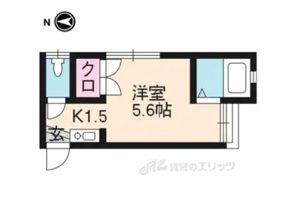 カーザピッコーラ(ワンルーム/1階)の間取り写真