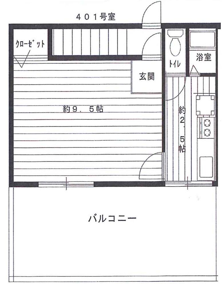 NORD西荻窪(1K/4階)の間取り写真