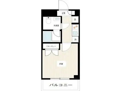 スカイコートルーベンス西早稲田(1K/5階)の間取り写真