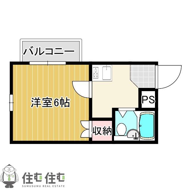 RX豊田(1K/4階)の間取り写真