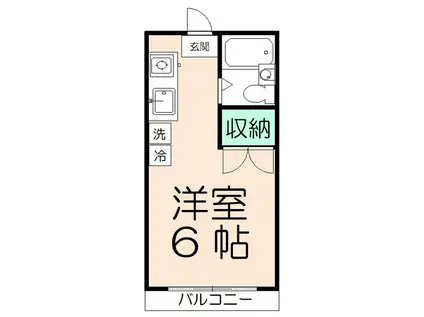 プレジオ多摩(1K/1階)の間取り写真