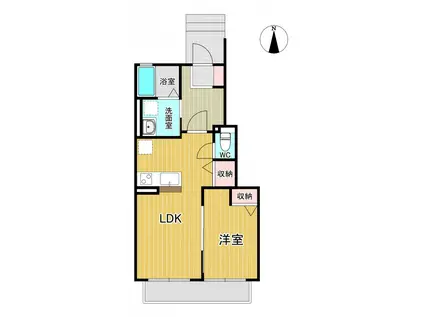 ローレルコート(1LDK/1階)の間取り写真
