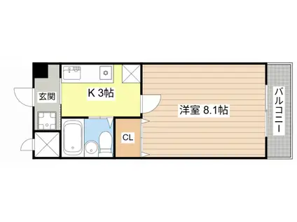 エスペランザ21(1K/4階)の間取り写真