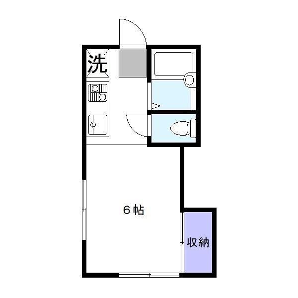 アライハイツ(1K/2階)の間取り写真