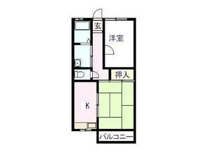 コーポエスペランス(2K/1階)の間取り写真