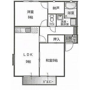 レーベン I(2LDK/2階)の間取り写真