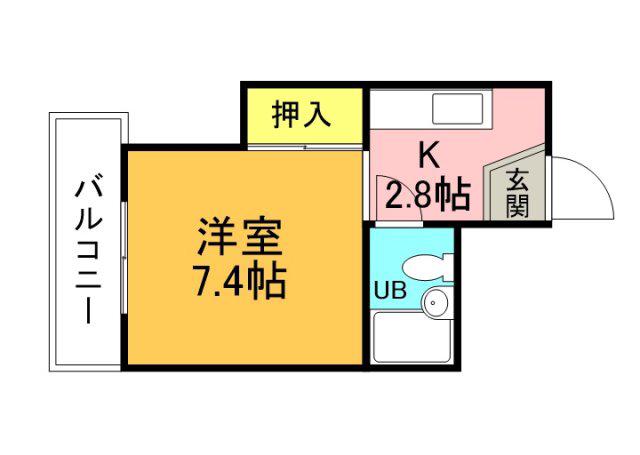 まつもとビル(1K/3階)の間取り写真