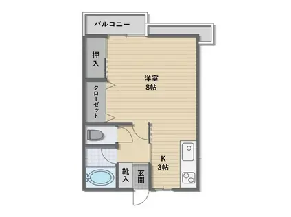 ユートピア21(1K/1階)の間取り写真