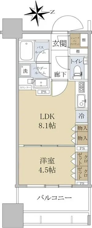 シティタワー銀座東 4階階 間取り