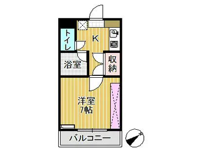 プリンスマンション(1K/3階)の間取り写真