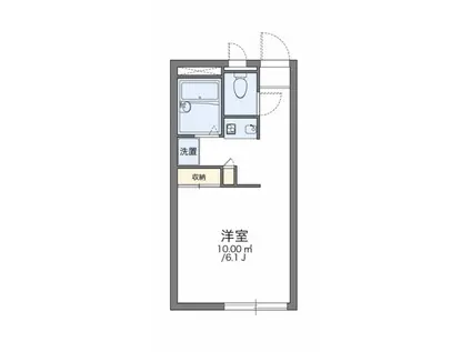 レオパレスFUJII(1K/1階)の間取り写真