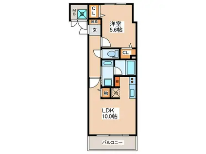 FLEUR(1LDK/3階)の間取り写真