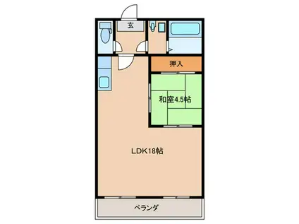 TB.BLD(1LDK/3階)の間取り写真