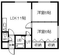 MSピエース(2LDK/3階)の間取り写真