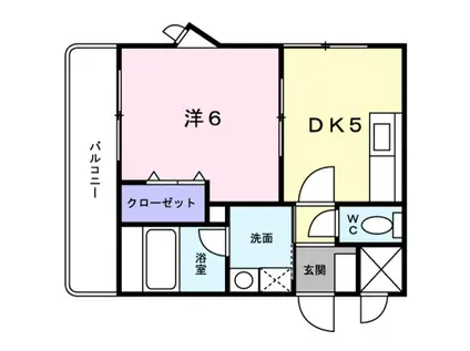 トリニティーグレース(1DK/3階)の間取り写真