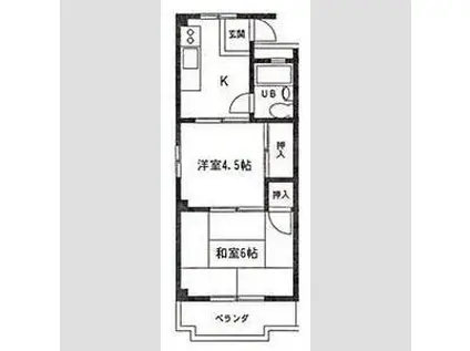 リバーサイドゆう(2K/3階)の間取り写真