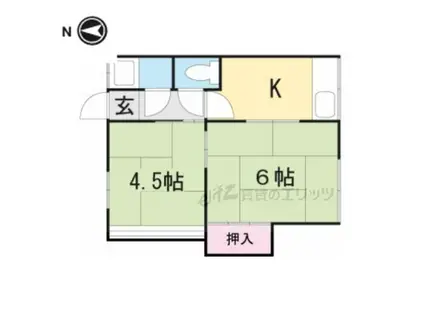 第1寿コーポ(2K/2階)の間取り写真