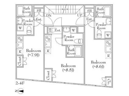 RAMII上池台(ワンルーム/2階)の間取り写真