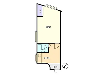 プチコートシバタ(1K/1階)の間取り写真