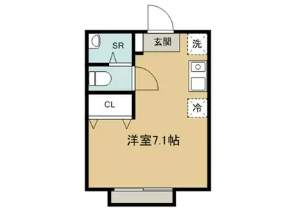 SIESTAVILLA久米川桜AVENUE(ワンルーム/2階)の間取り写真