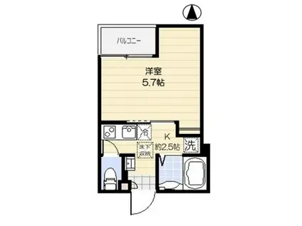 ATEASE東日暮里(1K/1階)の間取り写真