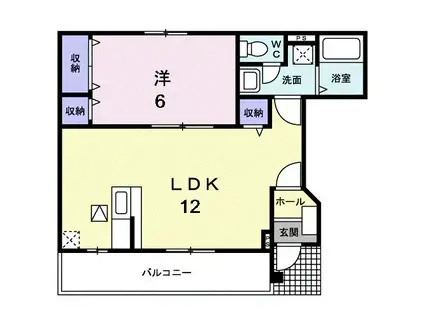 スウィート・アンジュ(1LDK/1階)の間取り写真