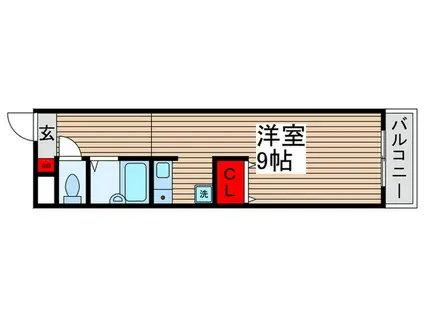 パレシオン南柏(ワンルーム/1階)の間取り写真