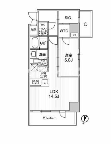 シーズンフラッツ新大塚(1LDK/4階)の間取り写真