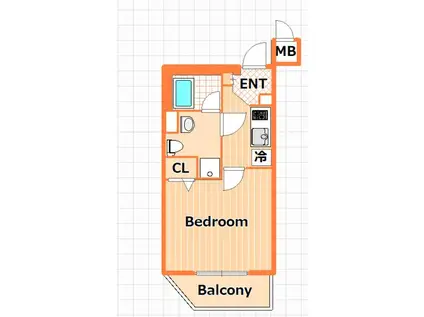 SHOKEN RESIDENCE横浜大口III(1K/5階)の間取り写真
