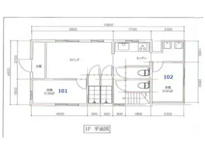 ときわ台MACHIYA(ワンルーム/1階)の間取り写真