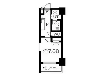 アールズタワー池下西(1K/7階)の間取り写真