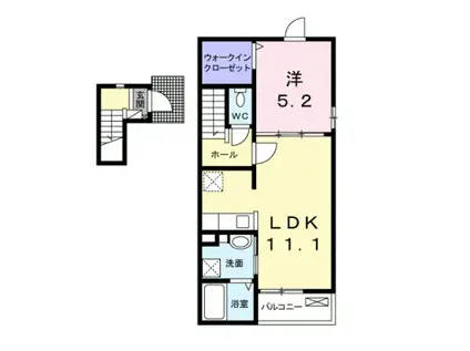 グランシーダ ルーツ(1LDK/2階)の間取り写真