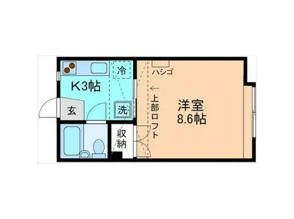 リバティハイツ(1K/1階)の間取り写真