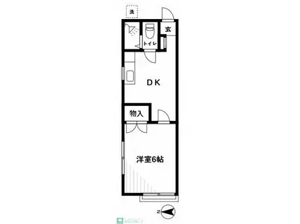 SH メゾンイグレック(1DK/1階)の間取り写真